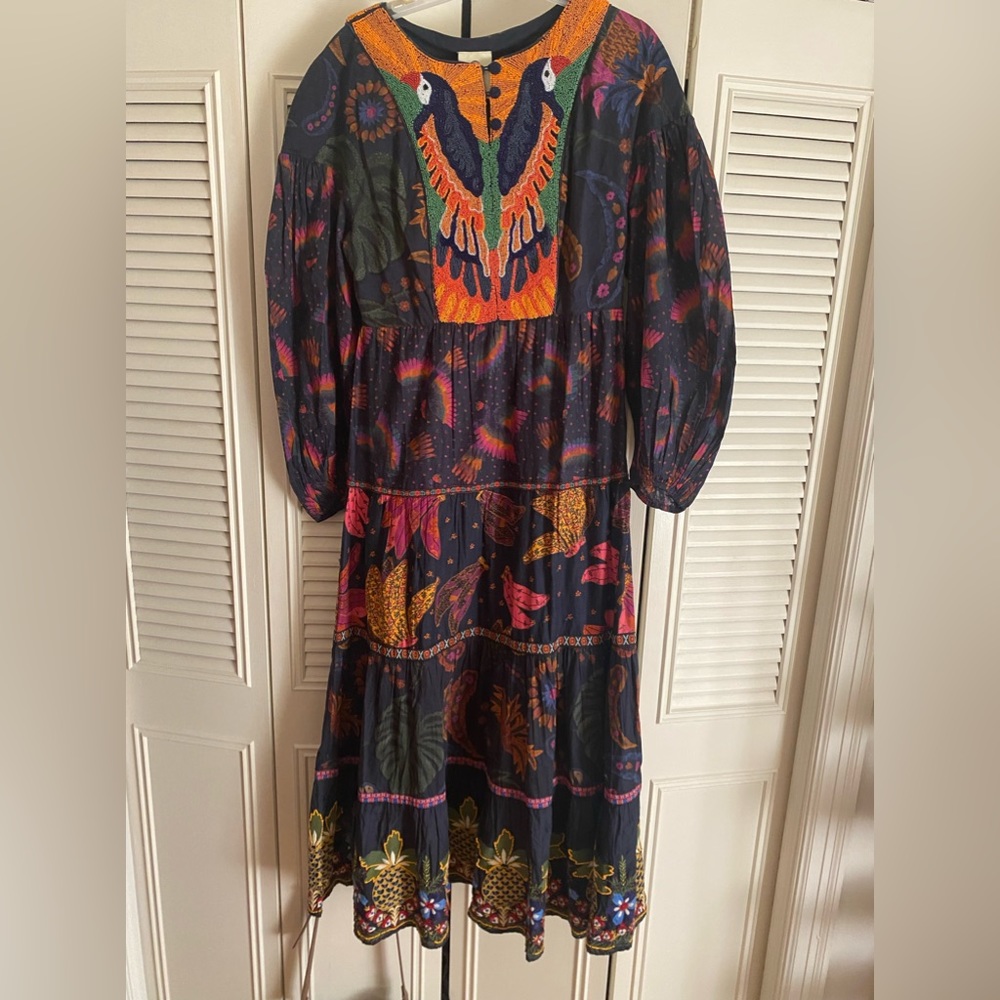 Farm rio beaded maxi dress with pockets